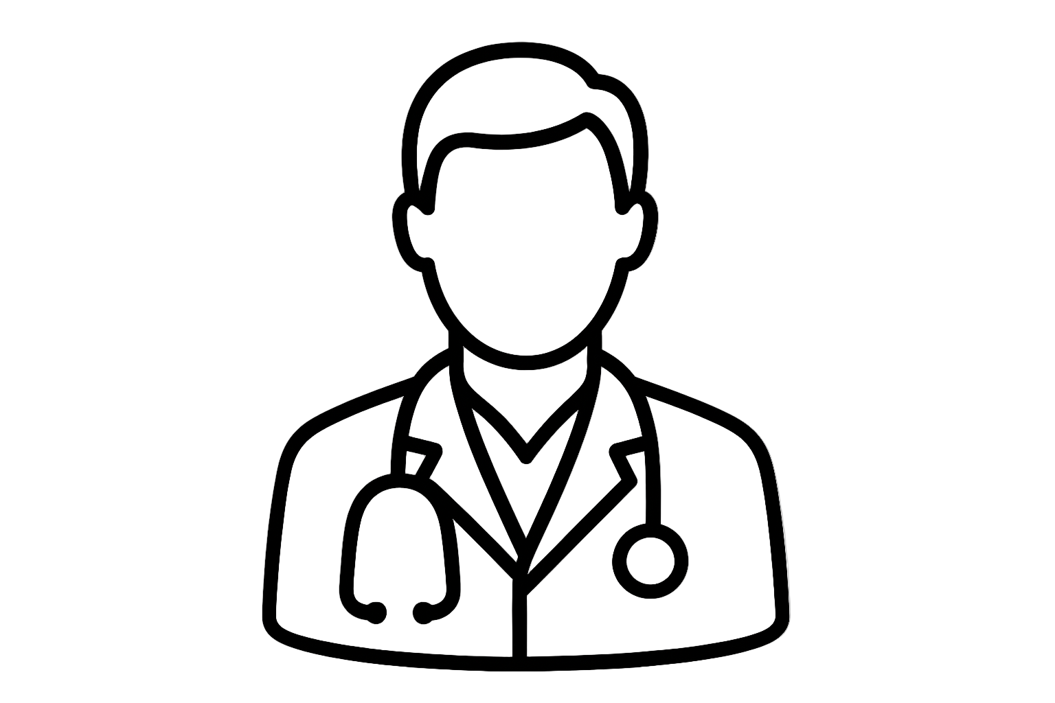 icon doctor, black and white